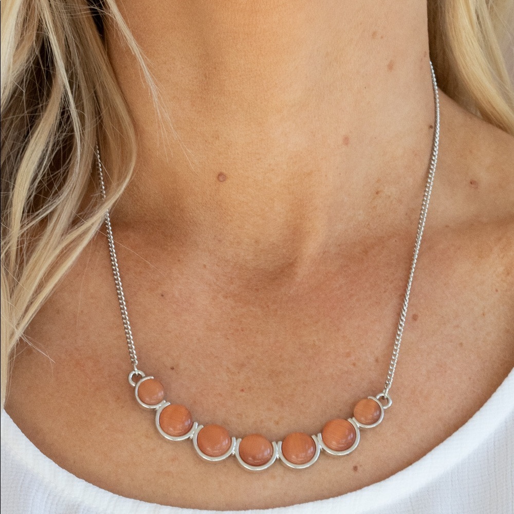 Silver/Orange necklace